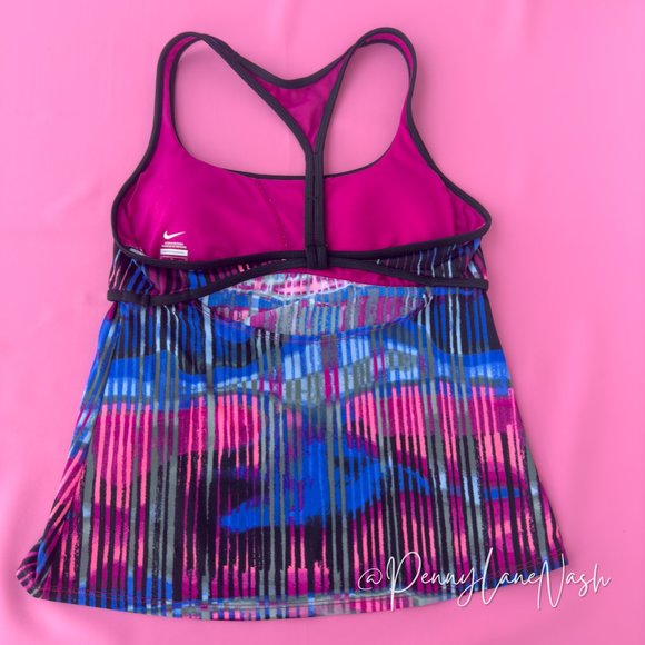 Nike Electrify Racerback Tankini Top Sport Fuchsia - Picture 5 of 9
